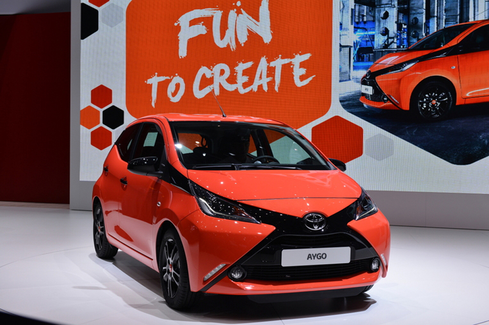 Premiere in Genf: Toyota Aygo. 
