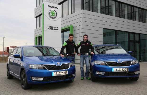 Skoda-Werksfahrer fahren privat Rapid Spaceback