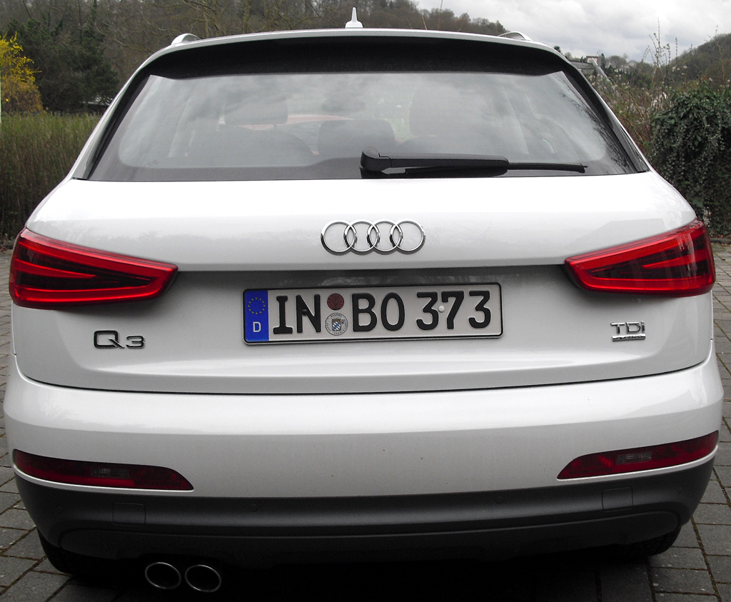 Audi Q3: Blick auf die Heckpartie. 