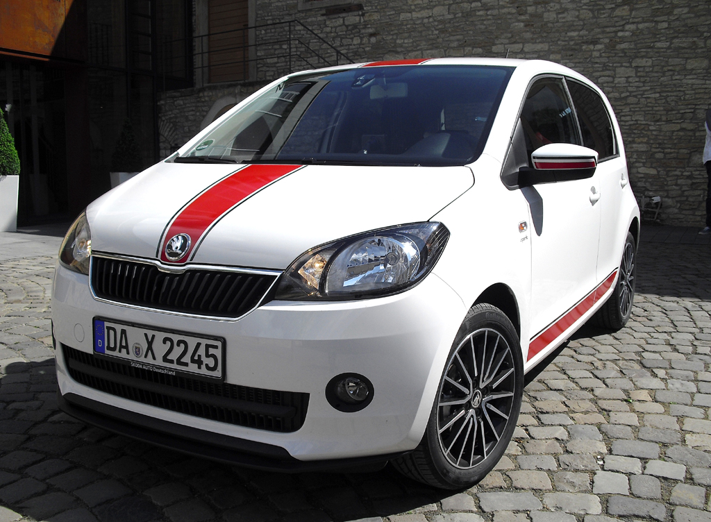 Dieser Erdgas-Citigo fährt im sportlichen Look vor. 