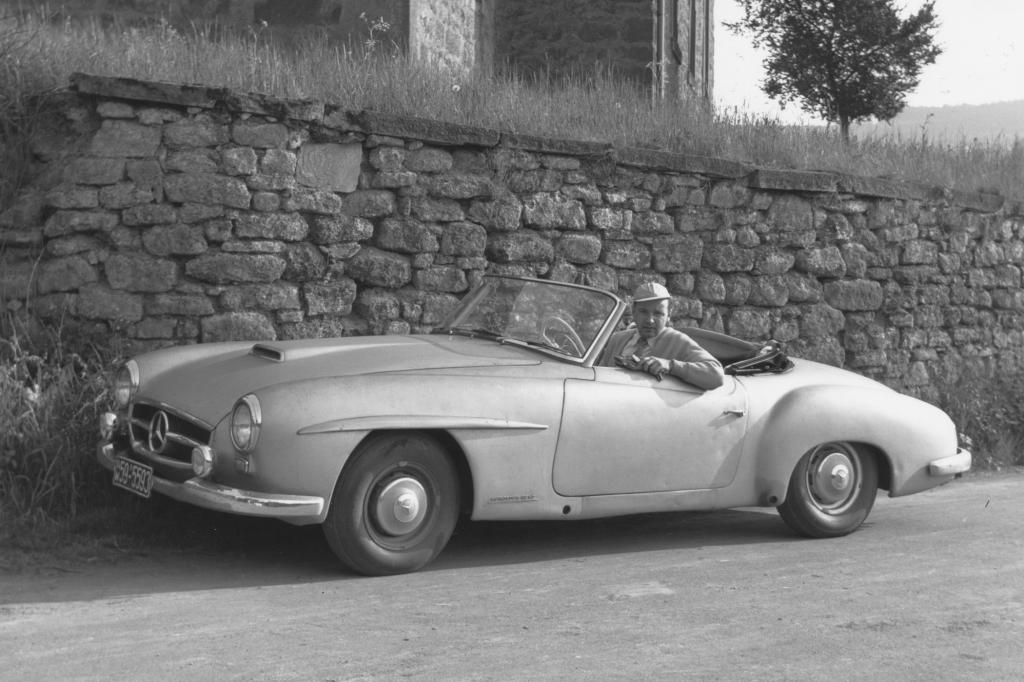 Mercedes Benz 190 SL Versuchswagen im Februar 1954 auf New York Autoshow