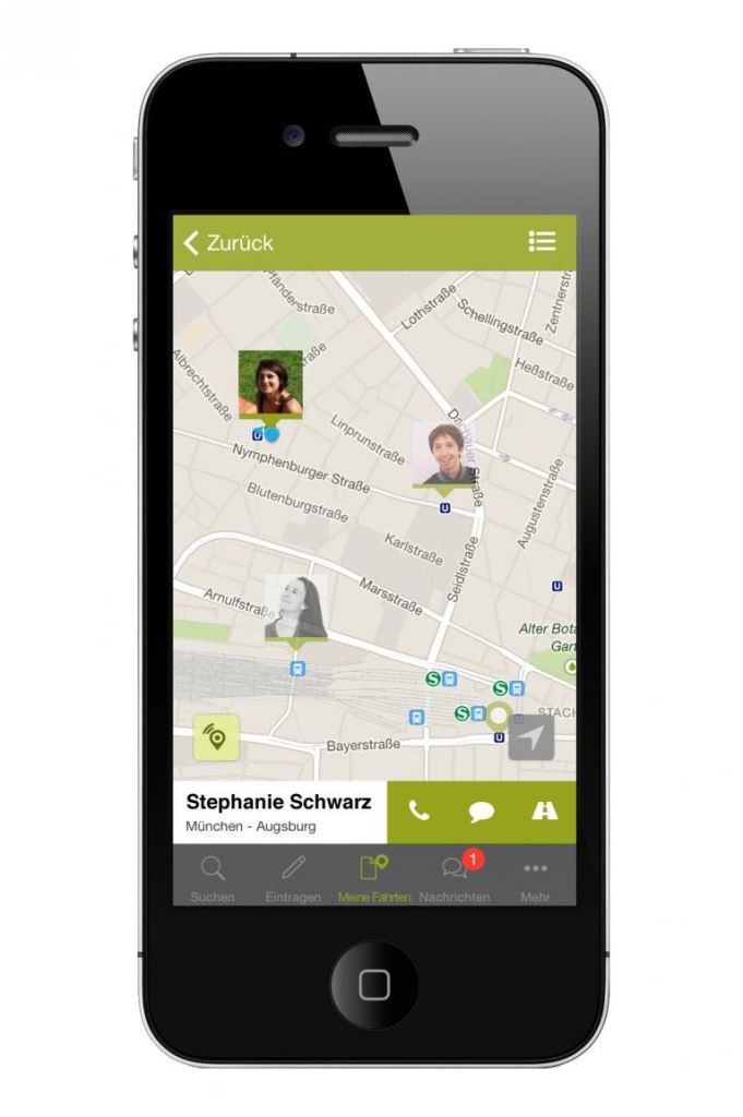 Neue Mitfahrgelegenheit-App
