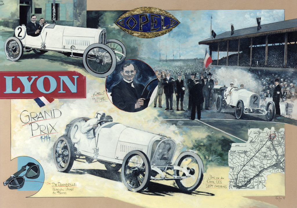 Opel-Renner kehren 100 Jahre später nach Lyon zurück