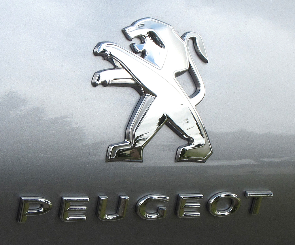 Peugeot 308 SW: Markenlogo und Markenschriftzug auf der Heckklappe. 