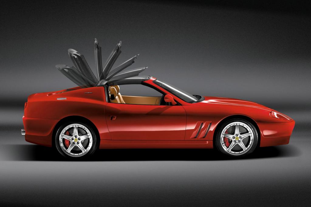 So hat zum Beispiel Ferrari für den Superamerica von 2005 ein spezielles Glaselement geformt, das drehbar gelagert und elektrisch angetrieben war - Foto: Ferrari