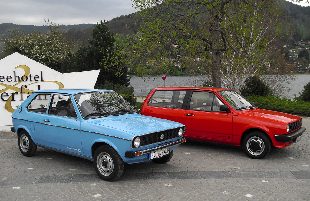 VW Polo: Links Polo L, Baujahr 1977, rechts Polo CL Formel E, Baujahr 1983.