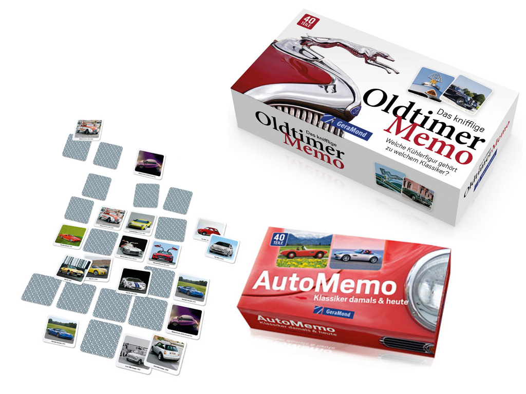 auto.de-Gewinnspiel: Auto-Memo und Oldtimer-Memo - Kniffelige Memory-Spiele