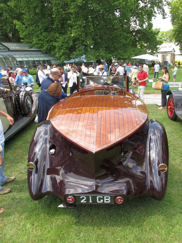 Dieser Rolls Royce Phantom II (1934) trägt den Beinamen "Boat Tail"; er wurde von der Concorso-Jury zum Klassensieger gekürt.