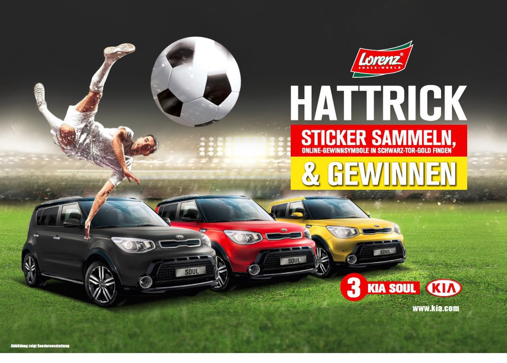 Drei Kia Soul mit Lorenz-Snacks gewinnen