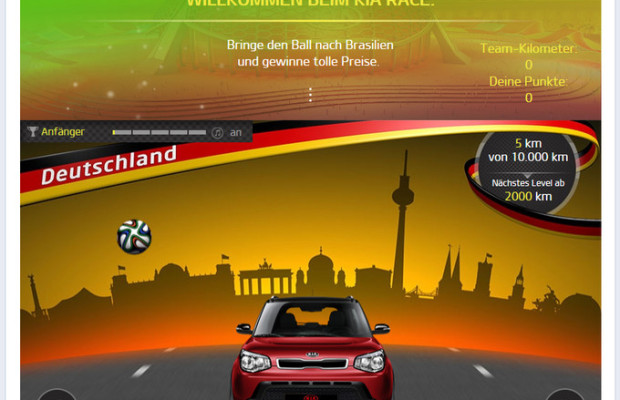 Kia startet WM-Gewinnspiel-App