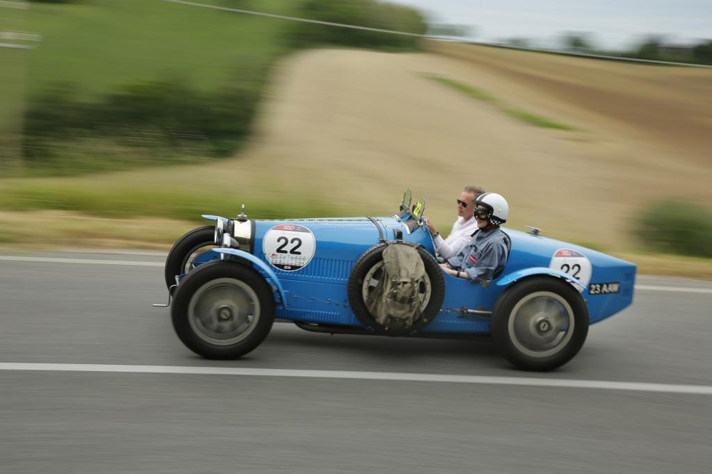 Mit dem Bugatti T35 aus dem Jahr 1926 fuhren wir die Mille Miglia