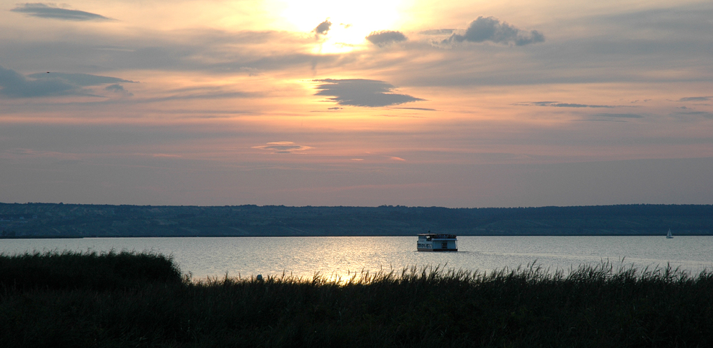 Abendstimmung am Neusiedler See. 