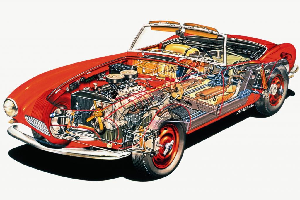 BMW 502 V8 Roentgenbild ab 1956
