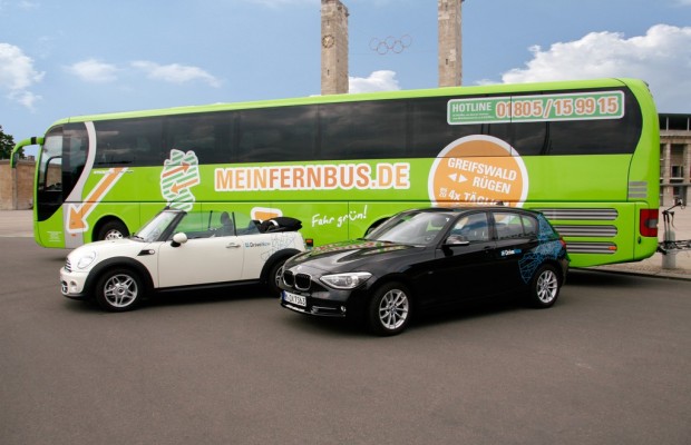 Drivenow und Mein Fernbus kooperieren