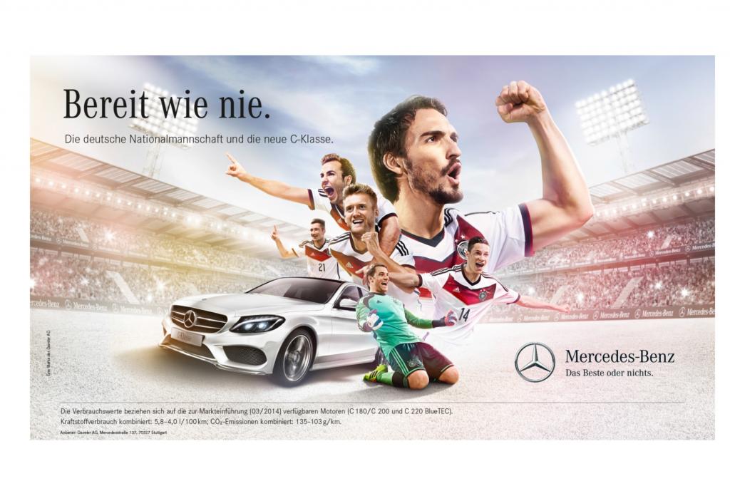 Mercedes-Benz und die Nationalelf zeigen im TV-Spot, dass unsere Jungs 2014 „Bereit wie nie“ sind