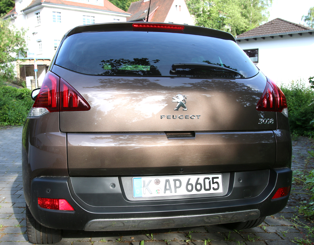 Peugeot 3008: Blick auf die Heckpartie. 