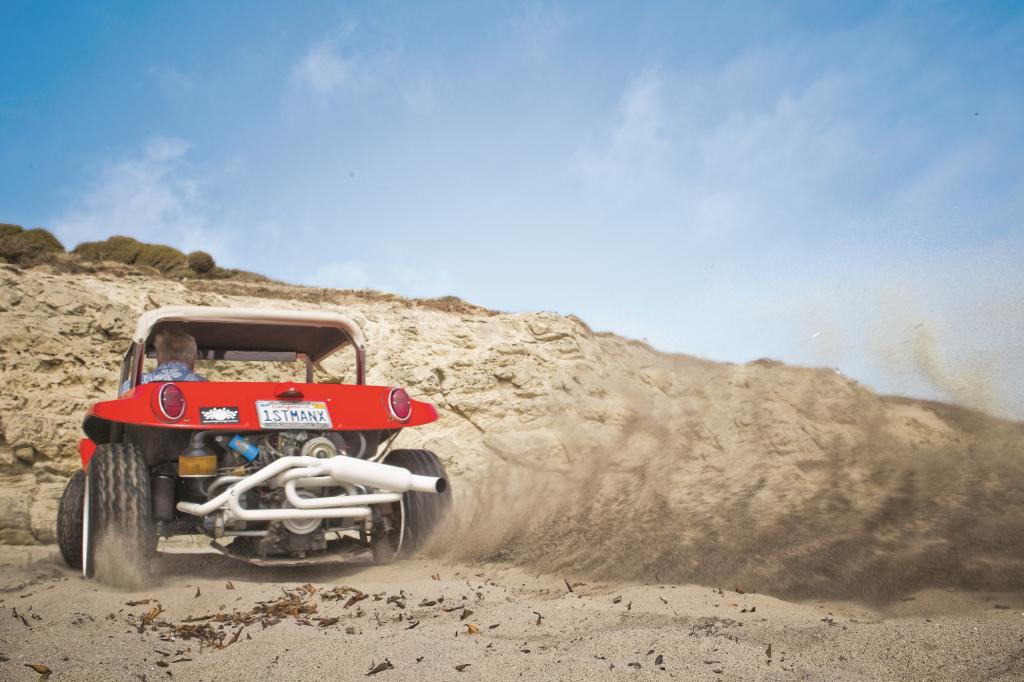 Am Strand kam der Buggy mit Heckmotor hervorragend zurecht