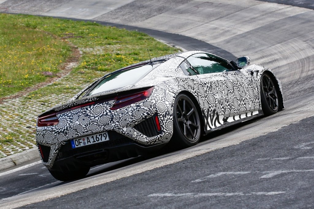 Erwischt: Erlknig Honda/Acura NSX auf dem Nrburgring nicht zu verkennen