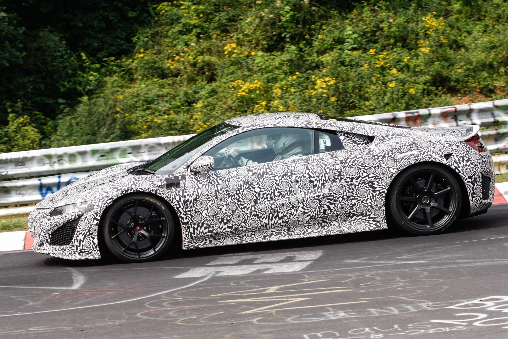 Erwischt: Erlknig Honda/Acura NSX auf dem Nrburgring nicht zu verkennen