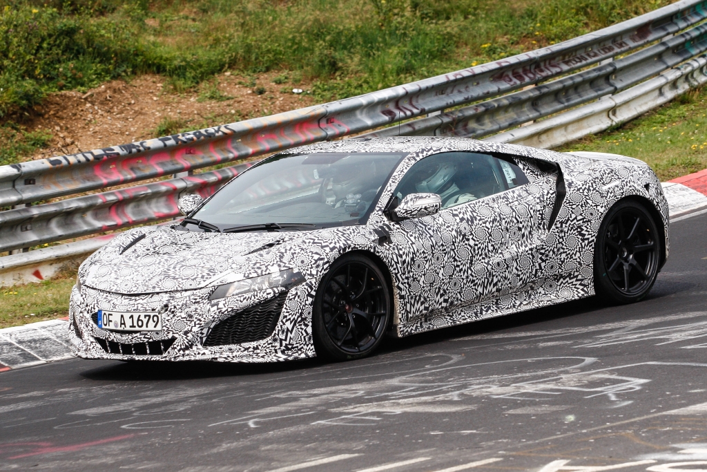 Erwischt: Erlknig Honda/Acura NSX auf dem Nrburgring nicht zu verkennen