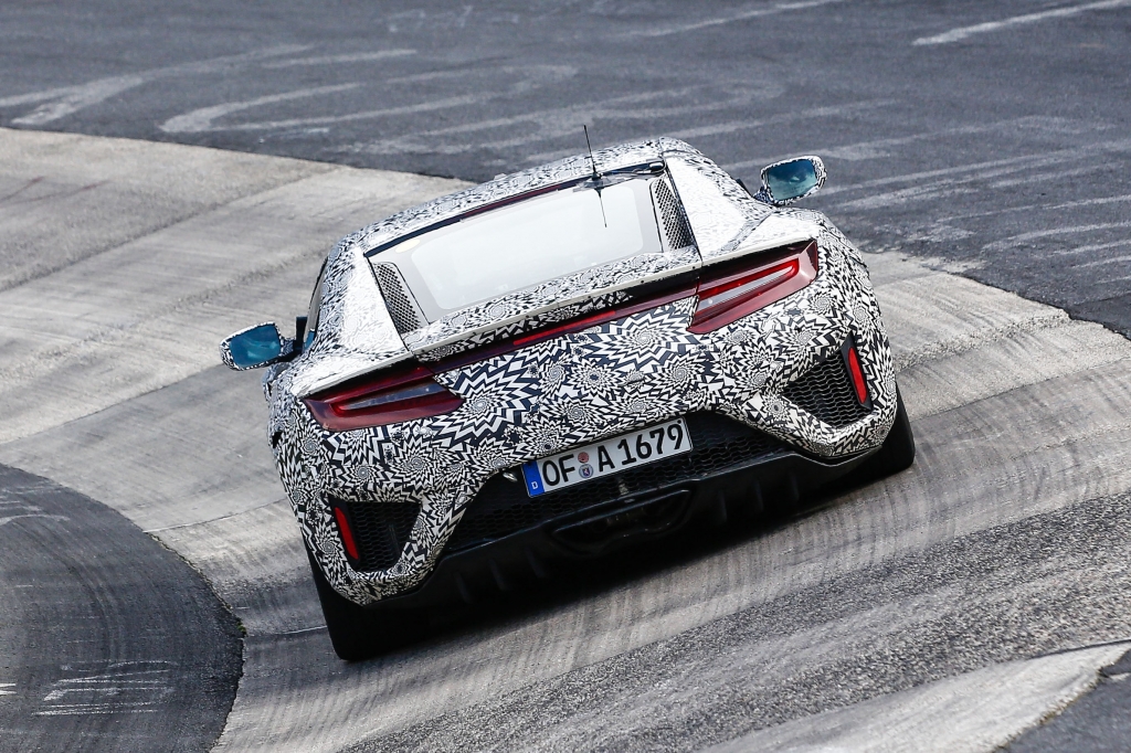 Erwischt: Erlknig Honda/Acura NSX auf dem Nrburgring nicht zu verkennen