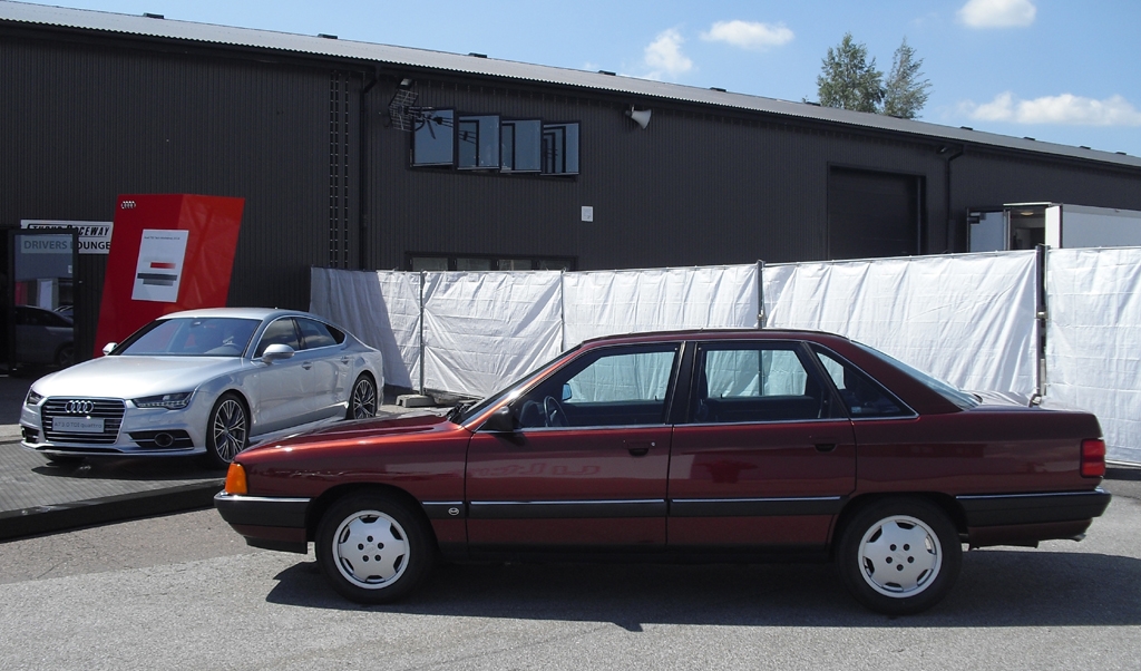 Frher und heute: Audi 100 TDI (rechts), Audi A7 Sportback TDI