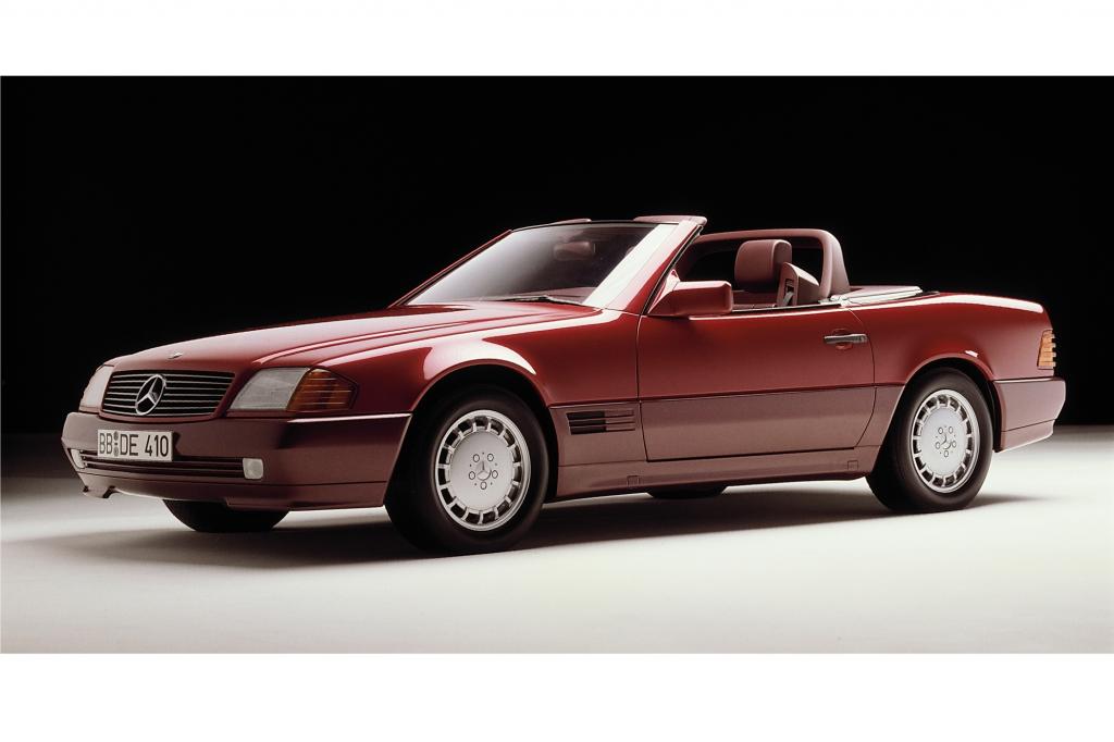 Mercedes Benz SL mit ausgefahrenem berrollbgel ab 1989