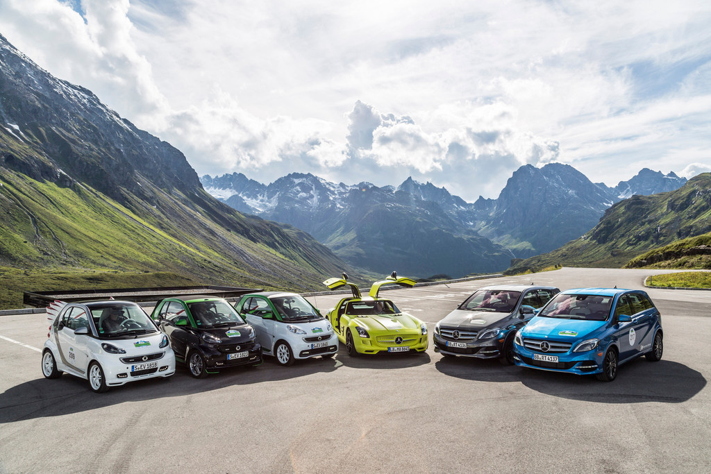 Mercedes-Benz stellt bei der Silvretta die größte E-Flotte