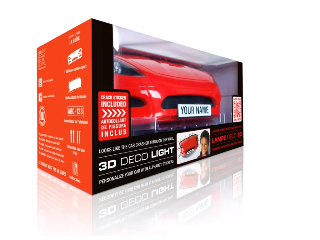 auto.de-Gewinnspiel: 3D Sportauto Lampe von Megagadgets
