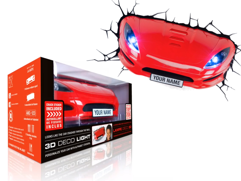 auto.de-Gewinnspiel: 3D Sportauto Lampe von Megagadgets
