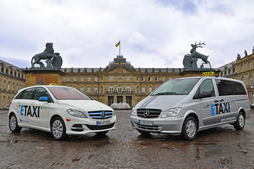 Feldversuch mit Elektro-Taxis in Stuttgart