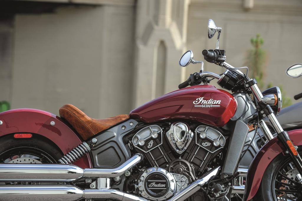 Mit einem Gewicht von nur 255 Kilogramm im fahrbereiten Zustand soll die neue Scout das leichteste Motorrad ihrer Klasse darstellen. 