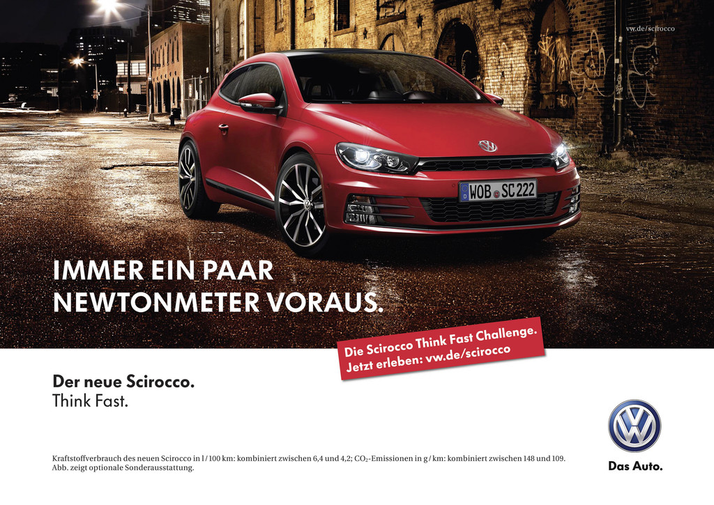 Scirocco-Werbung startet