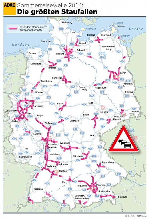 Staus in alle Richtungen – die Rückreisewelle rollt