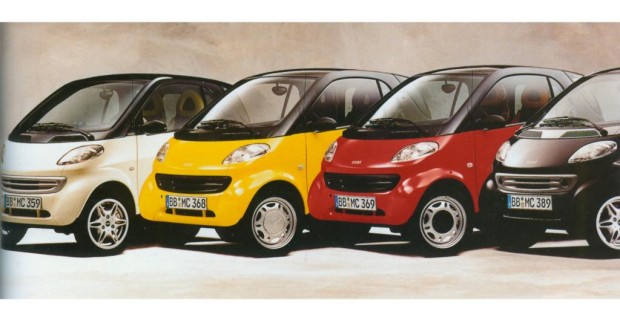 Platz 9: MCC City Coupé Smart von 1998. So umständlich lautete damals noch die Bezeichnung des späteren Smart Fortwo