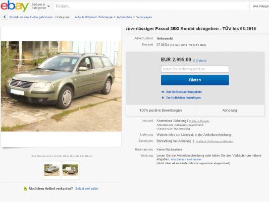 ebay Auktion Gebrauchtwagen