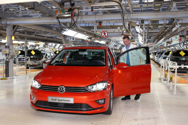 Das einmillionste Fahrzeug der VW-Golf-Baureihe Pl