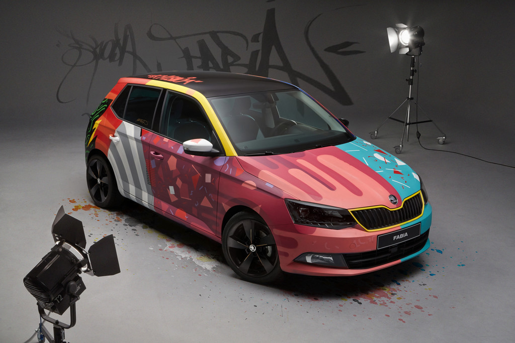 Skoda Fabia nach Street Art