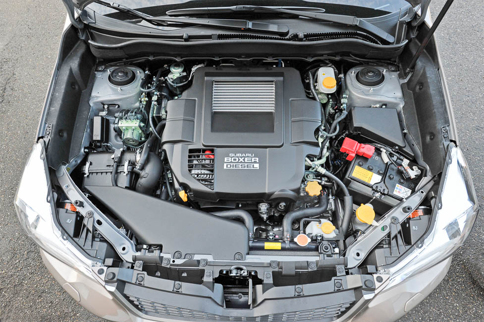 Der Boxermotor erlaubt Subaru einen besonders tiefen Einbau im Motorraum Ideal für eine gute Straßenlage.