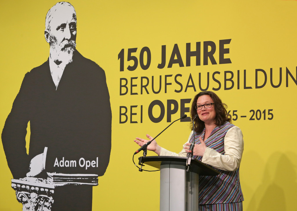 Ausbildung: Opel feiert mit Bundesarbeitsministerin Nahles und Norbert Blüm