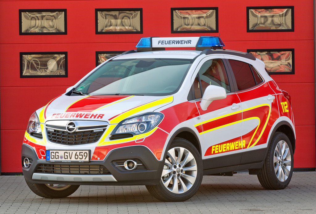 Ein solcher Opel Mokka schmückt jede Feuerwehr