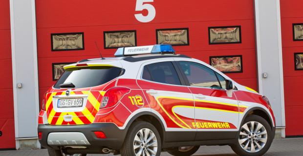 Ein solcher Opel Mokka schmückt jede Feuerwehr