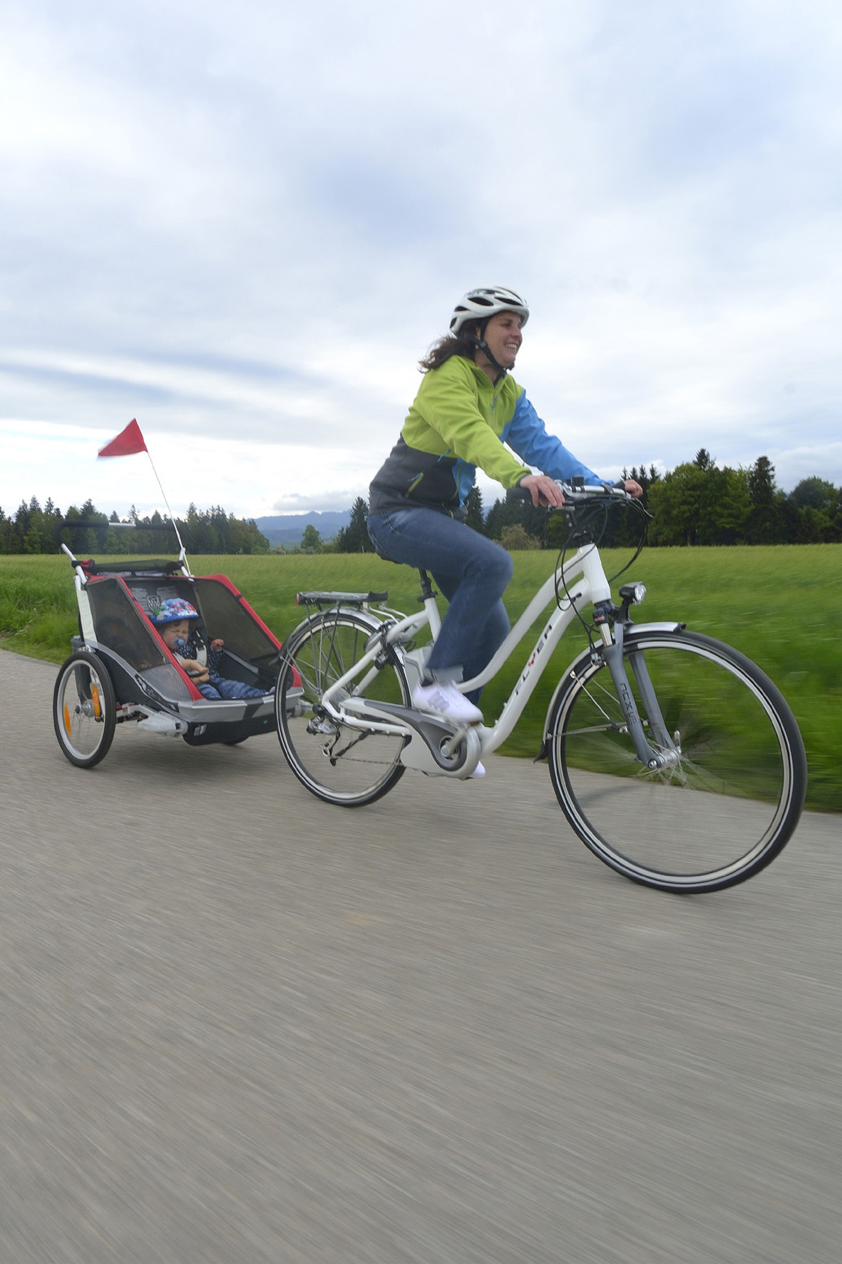 Fahrradanhänger: Erst üben, dann starten