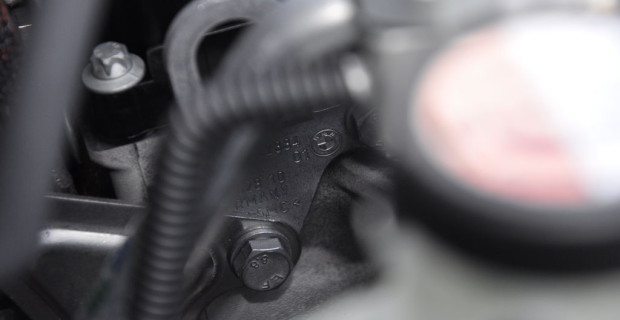Bei genauem Blick kann man auf dem Motorblock sogar noch die BMW-Insignien erkennen.