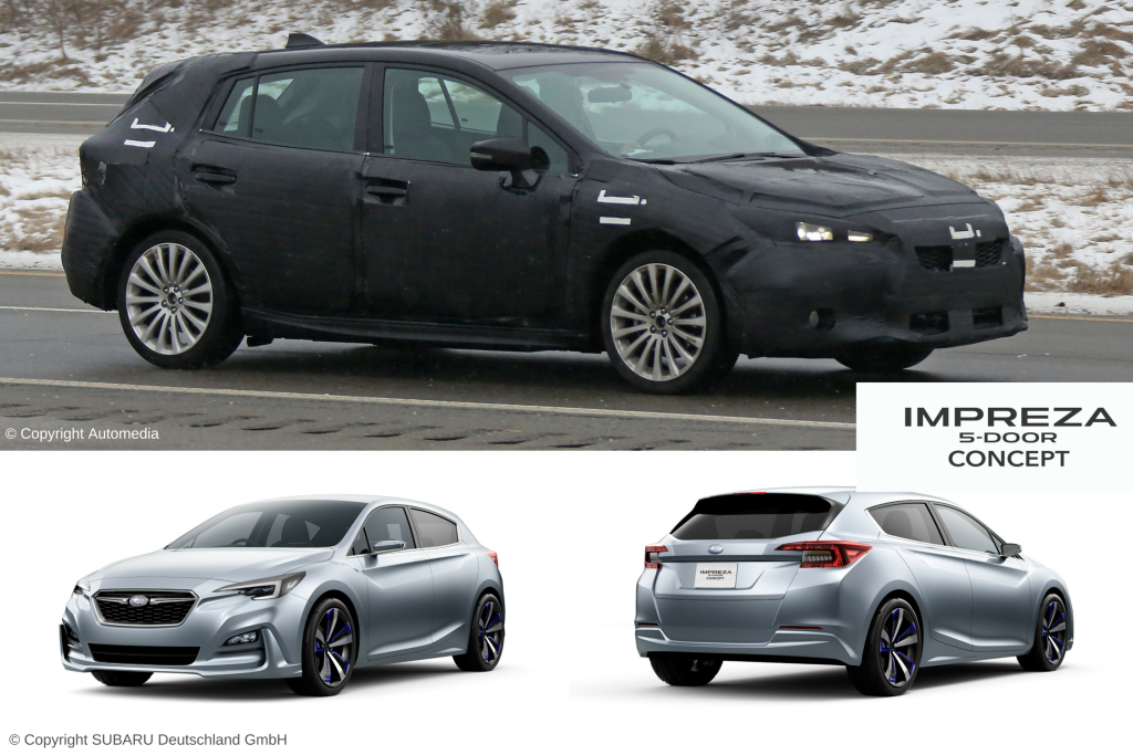 Erlkönig Subaru Impreza Hatchback 2017