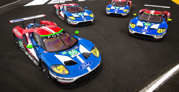Die vier Ford GT Race für Le Mans 2016