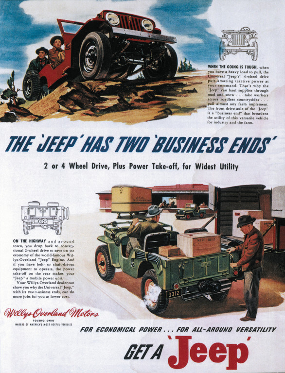 Jeep-Werbung von 1947