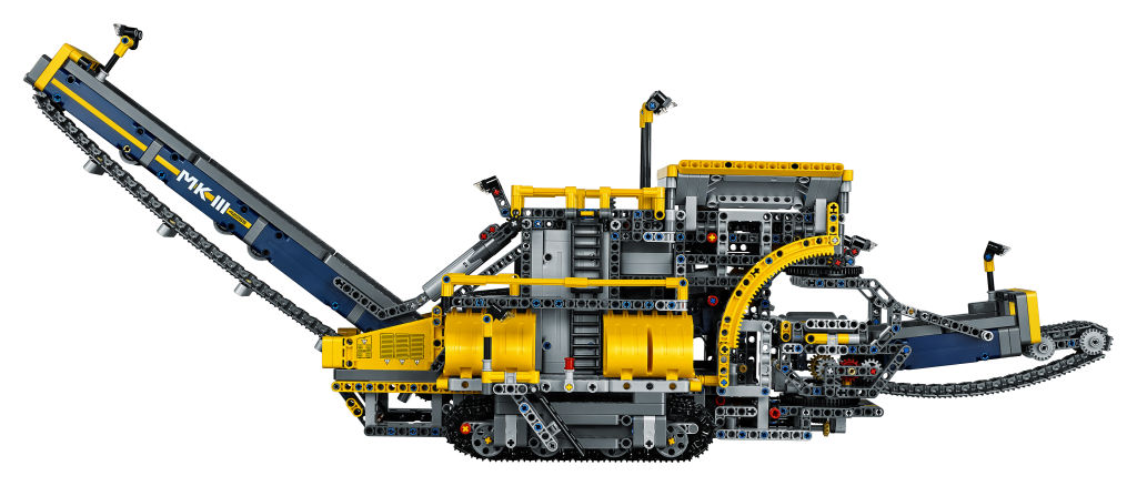 LEGO-Technic-Schaufelradbagger mobile-Aufbereitungsanlage seitlich