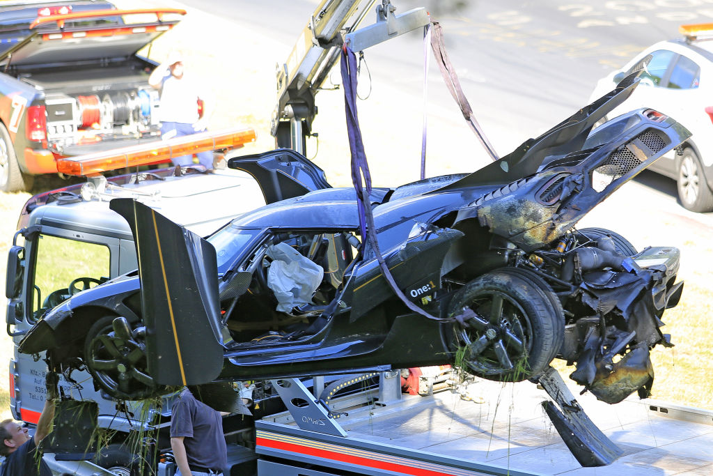 Koenigsegg One:1 crash auf dem Nürburgring