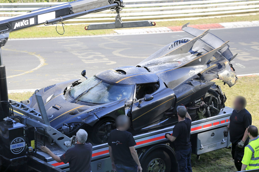 Koenigsegg One:1 crash auf dem Nürburgring